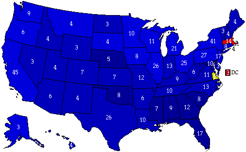 The Election Resulted In The Reelection Of Richard - Electoral Map Nixon (506x313), Png Download