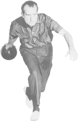 Click And Drag To Re-position The Image, If Desired - Print: Richard Nixon Bowling At The White House Bowling (600x540), Png Download