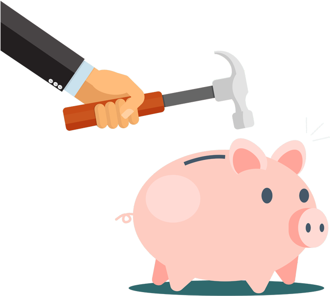 Piggy-bank - Cartoon (750x750), Png Download