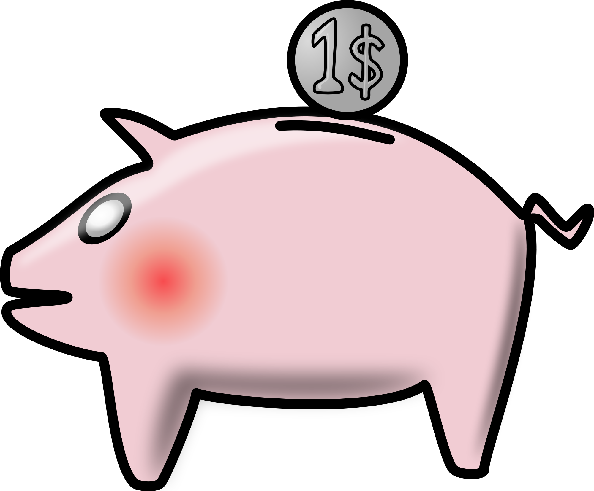 Open - Piggy Bank (2000x1655), Png Download