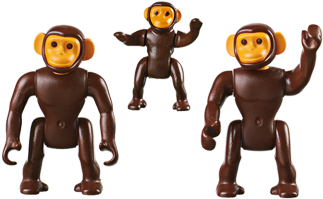 Playmobil Chimpanzee Family - Playmobil - Zoo Theme - Chimpanzee Family (940x658), Png Download