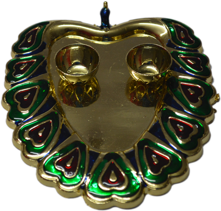 Peacock Feather Design Kumkum Cups - Feather (1200x800), Png Download