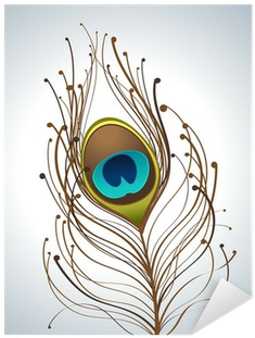Gradient And Color Peacock Feathers Sticker • Pixers® - Beautiful Peacock Feather (400x400), Png Download