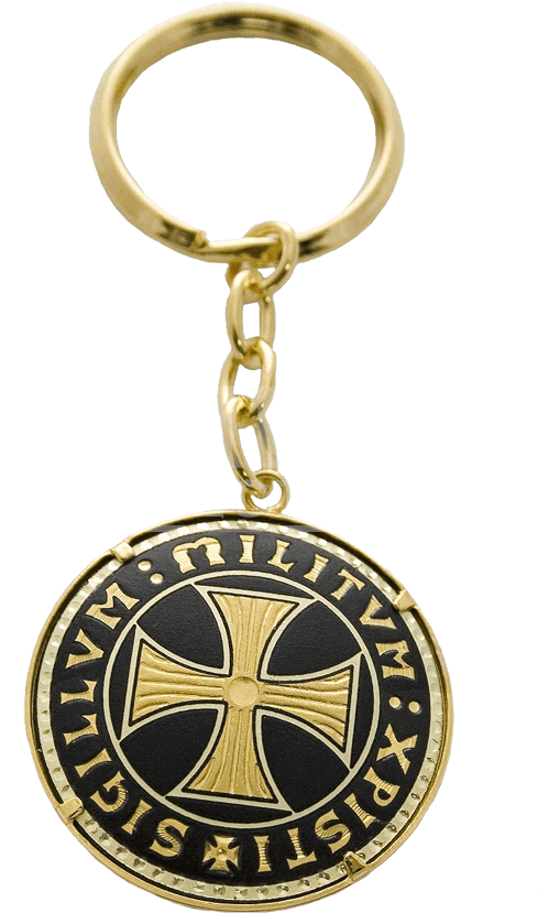 Damascene Templar Cross Keychain By Marto (850x850), Png Download