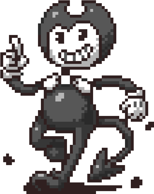 Bendy And The Ink Machine - Bendy And The Ink Machine Pixel Art (620x770), Png Download