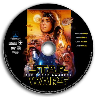 Star Wars The Force Awakens Dvd Mockup Fake - Starwars Force Awakens Dvd (400x400), Png Download