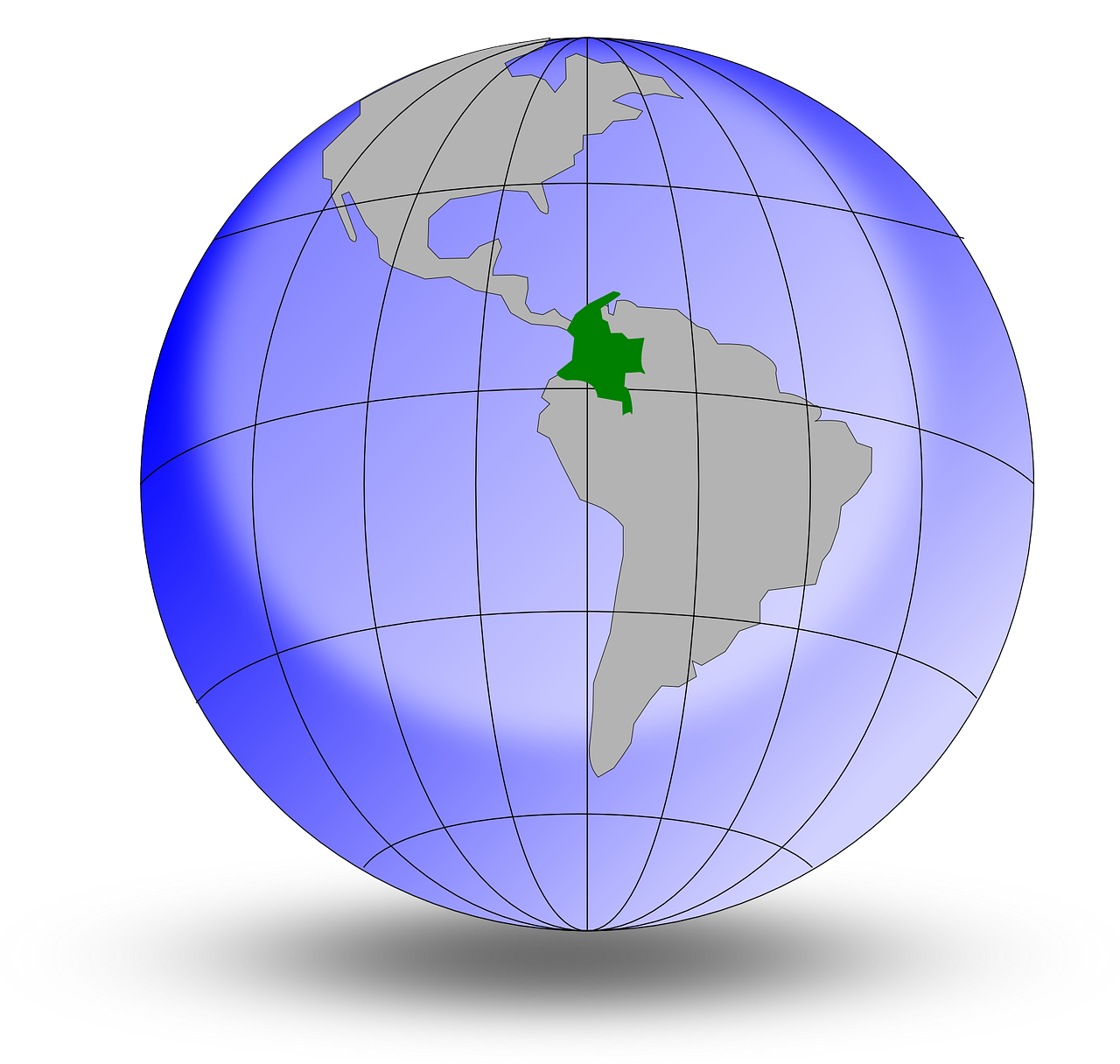 Colombia, Earth, Globe, World, South America, Geography - Colombia On The Globe (640x608), Png Download