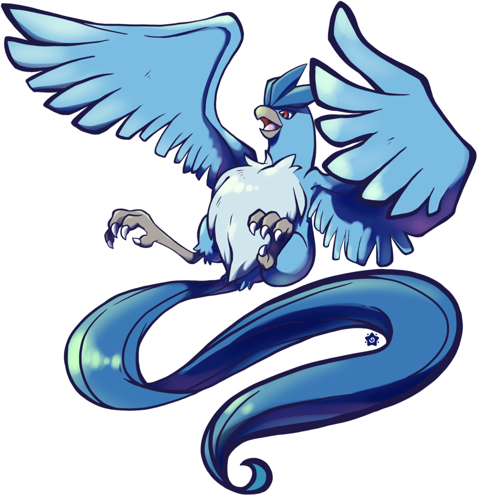 Articuno, Known As The Freeze Pokémon, Is A Legendary - Artikodin Pokemon Png (1024x1089), Png Download
