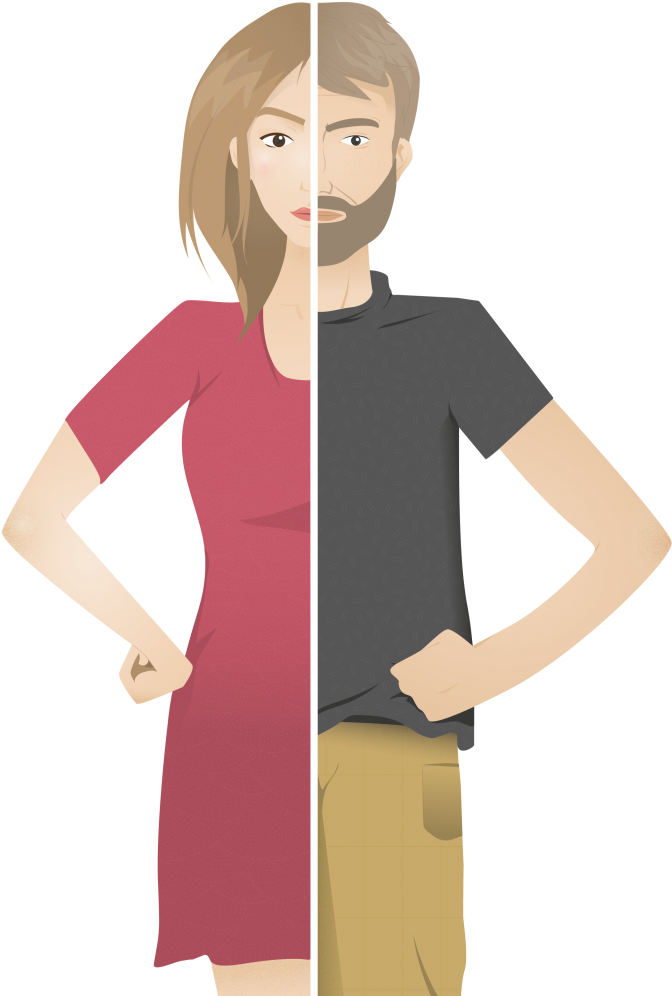 Download Vector Illustration - Man And Woman Vector Png - Full Size PNG ...