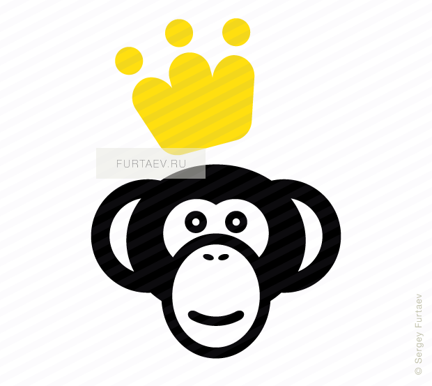 Vector Icon Of Monkey With Crown - Code Monkey Shot Glass (620x553), Png Download
