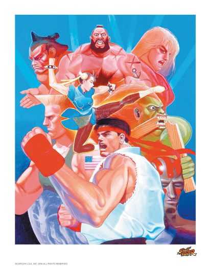 Street Fighter Lithograph Hadouken - Street Fighter Ii Poster (600x600), Png Download