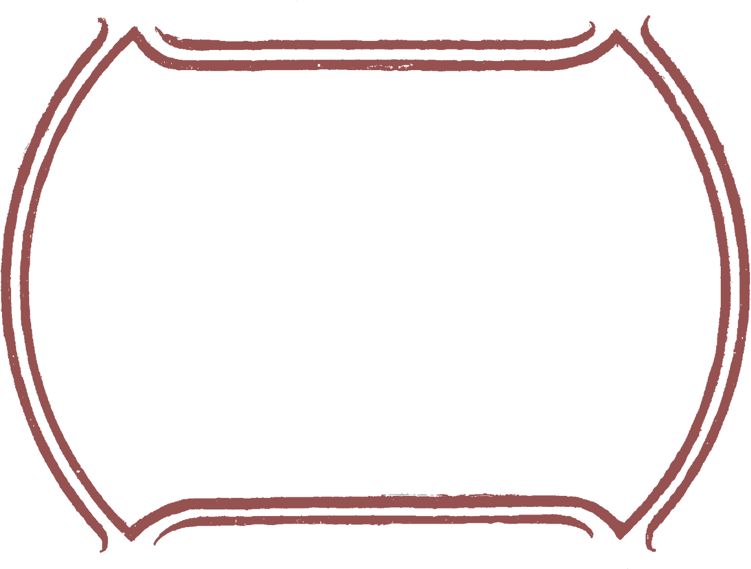 Digital Frame Marsala Red - Shabby Chic Border Png (1600x1221), Png Download