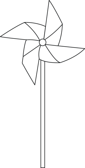 Pinwheel Drawing Wind Wheel Clipart Transparent - Pinwheel Clip Art (279x550), Png Download