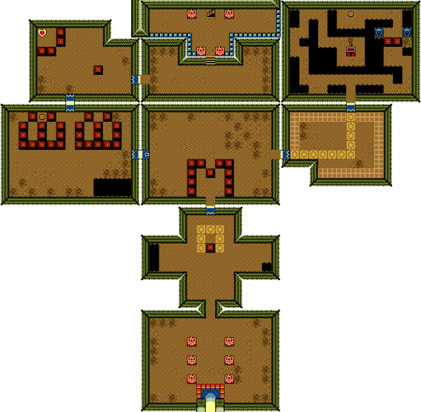 Maku Path Dungeon Map - Zelda Oracle Of Ages Dungeon (613x599), Png Download