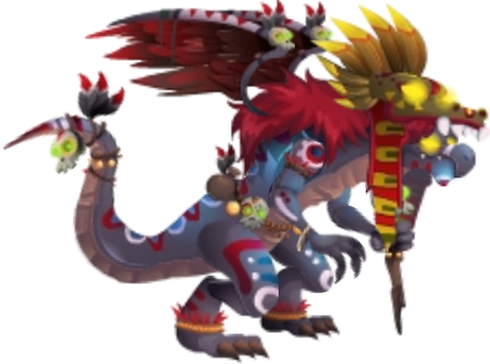 Aztec Priest Dragon 3 - Dragon City Aztec Priest Dragon (450x334), Png Download