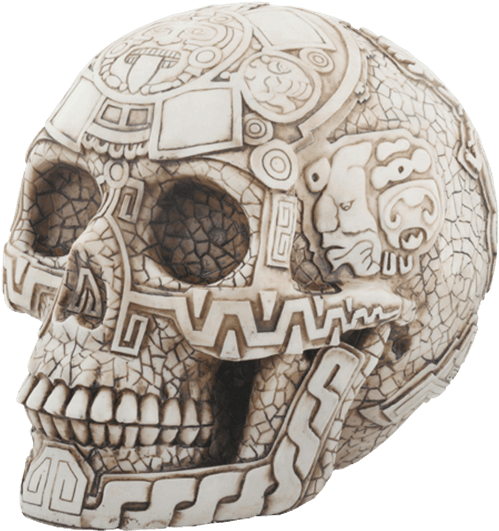 Aztec Skull - Aztec Day Of The Dead Skulls (555x555), Png Download