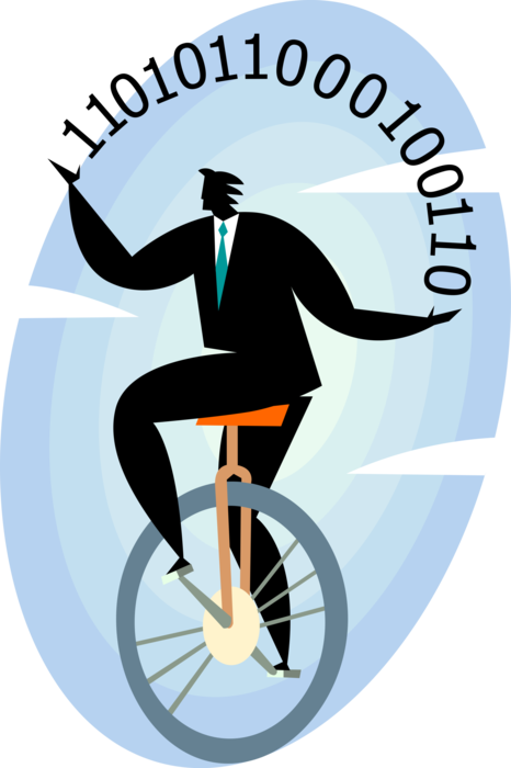 Vector Illustration Of Businessman On Unicycle Juggling - Номинальные И Реальные Макроэкономические Показатели (466x700), Png Download