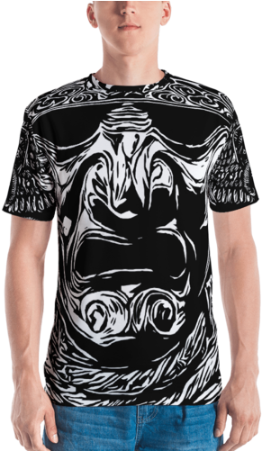 Aztec Warrior Men's T-shirt - Marine Corps American Flag Shirt - Us Flag Shirt - (500x500), Png Download