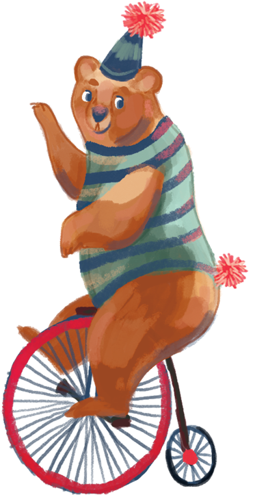 Placemat Design - Circus Bear Png (670x789), Png Download