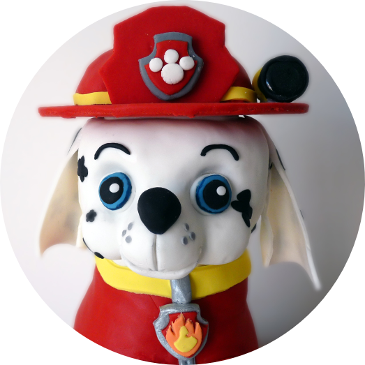 Marshall Paw Patrol Pup Birthday Cake - Marshall Paw Patrol Face (523x523), Png Download