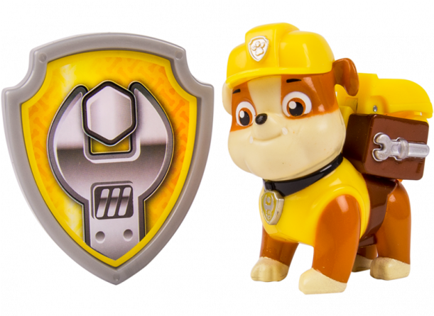 Paw Patrol Shield Helt Rubble - Rubble Paw Patrol Collar (610x610), Png Download