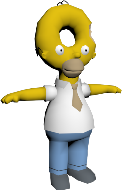 Pc Computer The Simpsons - T Pose Meme (750x650), Png Download