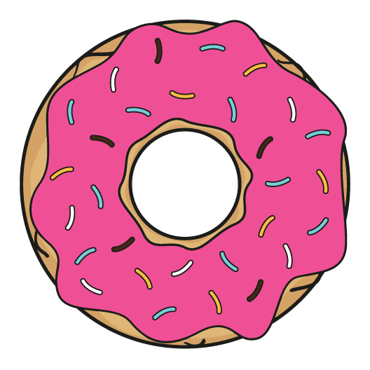 Donut Sticker Just Stickers Just Stickers - Donut Sticker Png (528x528), Png Download