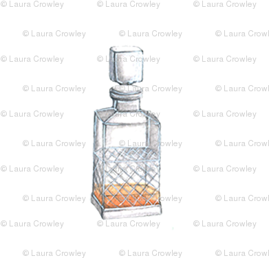 Whiskey Decanter - Glass Bottle (400x400), Png Download