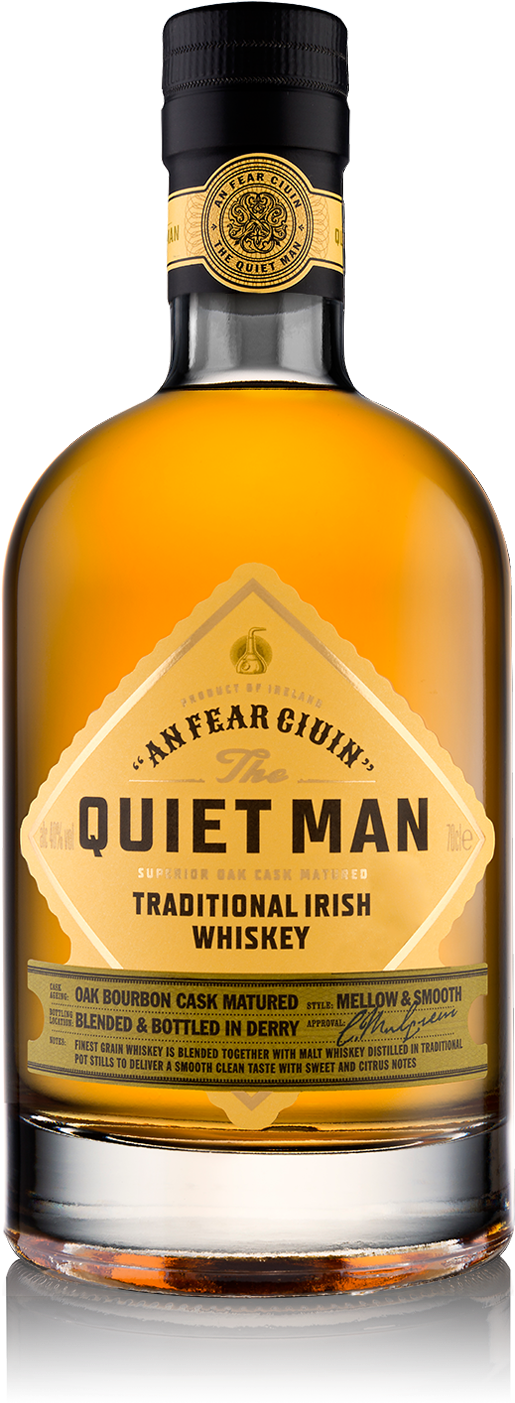 The Quiet Man Traditional Irish Whiskey - Quiet Man Traditional Irish Whiskey (533x1519), Png Download
