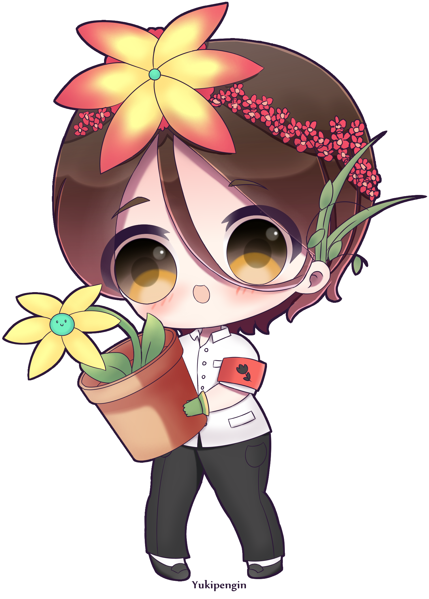 Uekiya Engeika Chibi Male By Yukipengin-dcadnyf - Yandere Simulator Uekiya Engeika (1550x2200), Png Download