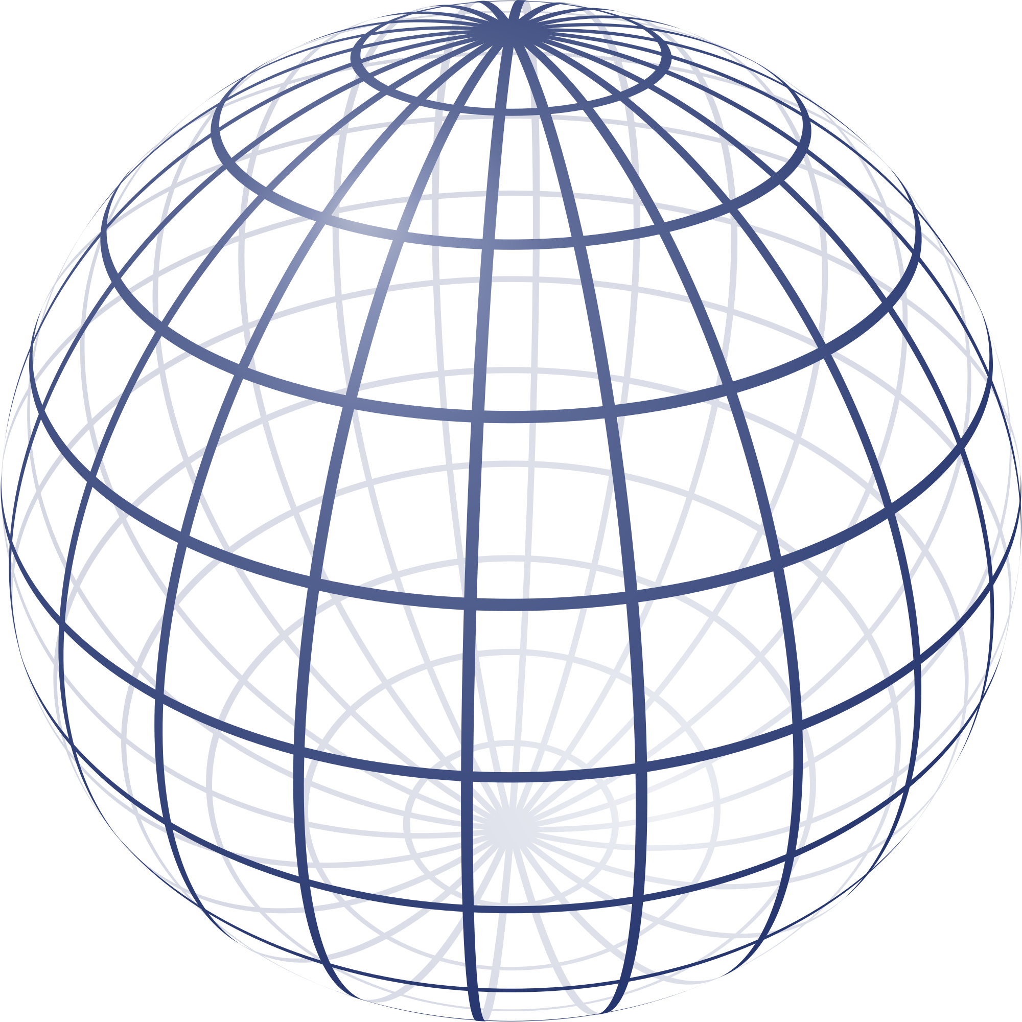 Perspective Projection Of A Sphere - Sphere Wireframe Png (600x600), Png Download