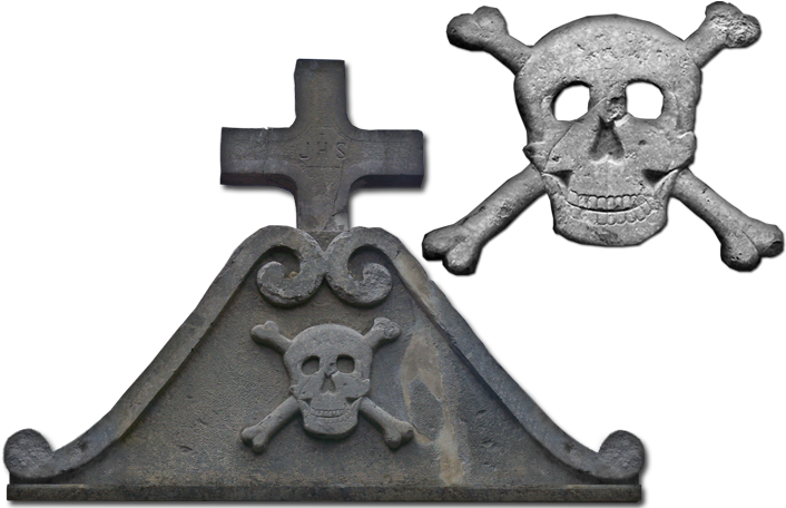 Close-up Of The Skull And The Cross Detail Above The - Rennes-le-château (720x480), Png Download