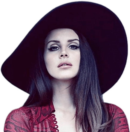 Lana Del Rey Round Black Hat Png - Lana Del Rey Music Star Art 32x24 Poster Decor (600x450), Png Download