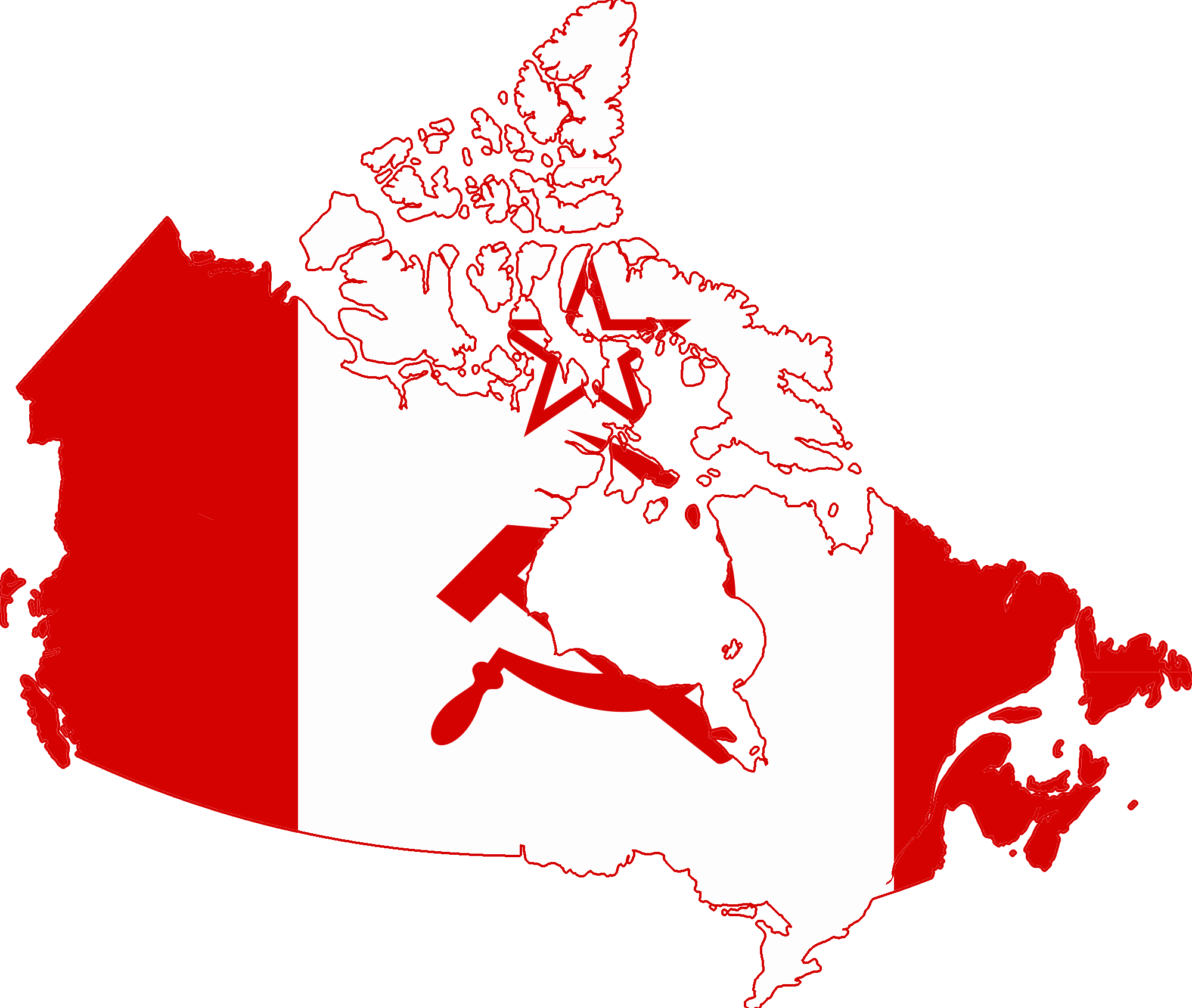Flag Map Of Canada - Fort Mcmurray On A Map (2000x1691), Png Download