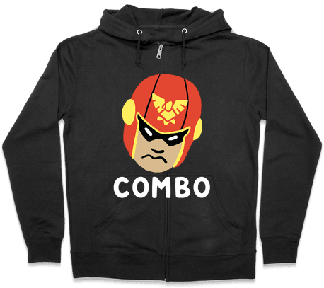 Captain Falcon Zip Hoodie - Halloween Gives Me The Real Big Frighten Hoodie: Funny (484x484), Png Download
