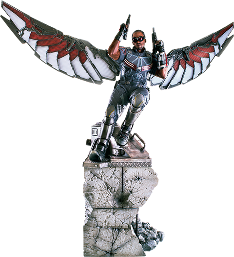 Falcon Polystone Statue - Iron Studios 1 10 Falcon (480x526), Png Download