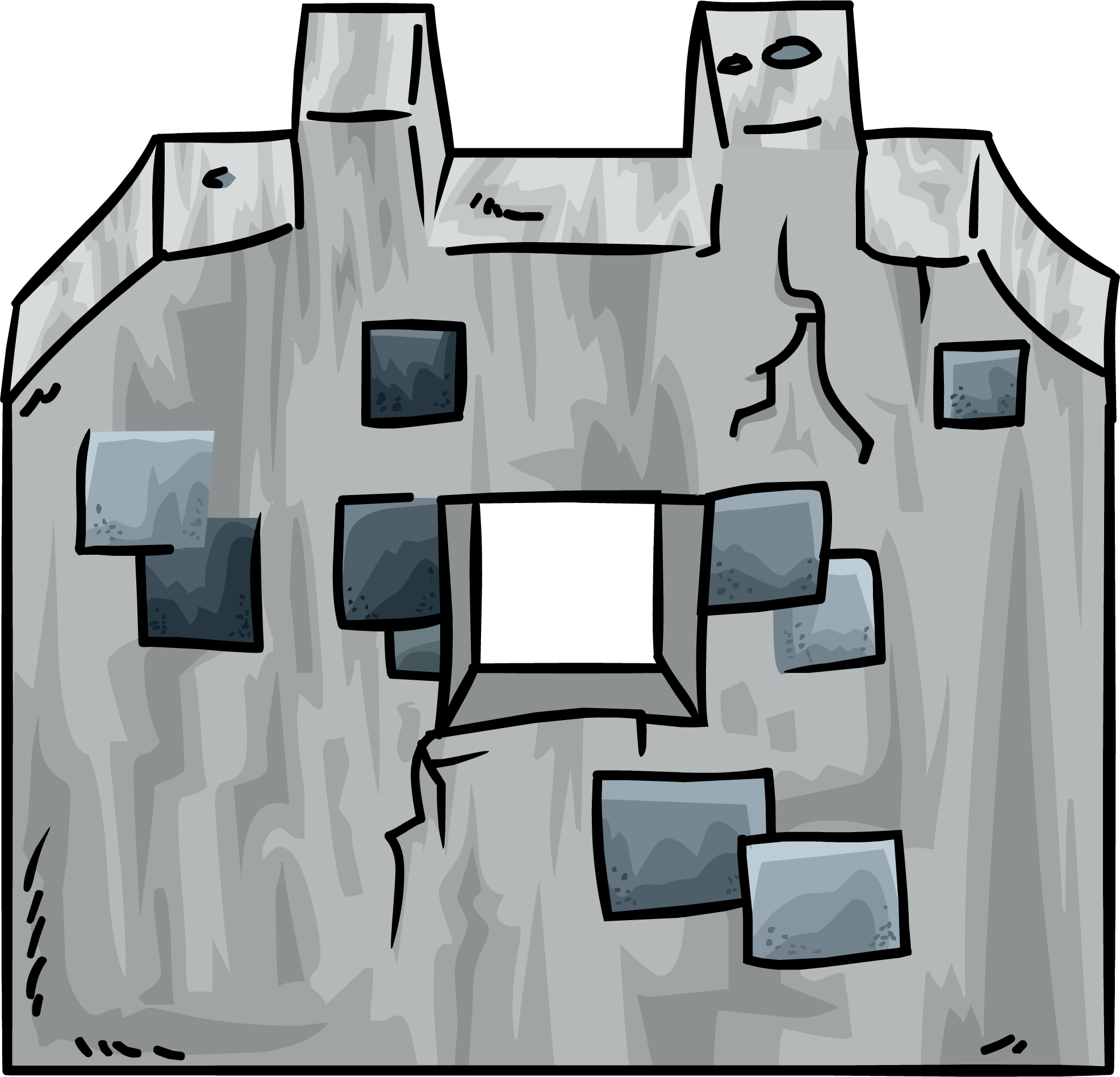 Stone Wall Ruins - Club Penguin Wikia Wall (1972x1895), Png Download