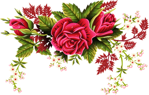 Christine Staniforth ♛༻ - Adornos De Rosas (500x318), Png Download