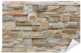 Stone Wall Png Download - Muriva Brown Brick Slate Stone Natural 3d Textured (400x400), Png Download