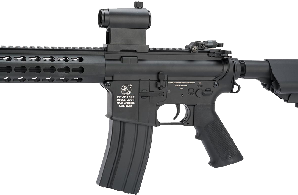 Colt M4a1 Short Keymod Airsoft Rifle - G&g Gr16 R4 Commando (1000x1000), Png Download