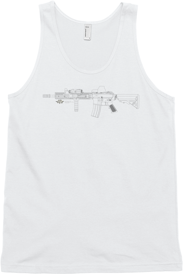 M4a1 Sopmod Line Art Tank - Sopmod (1000x1000), Png Download