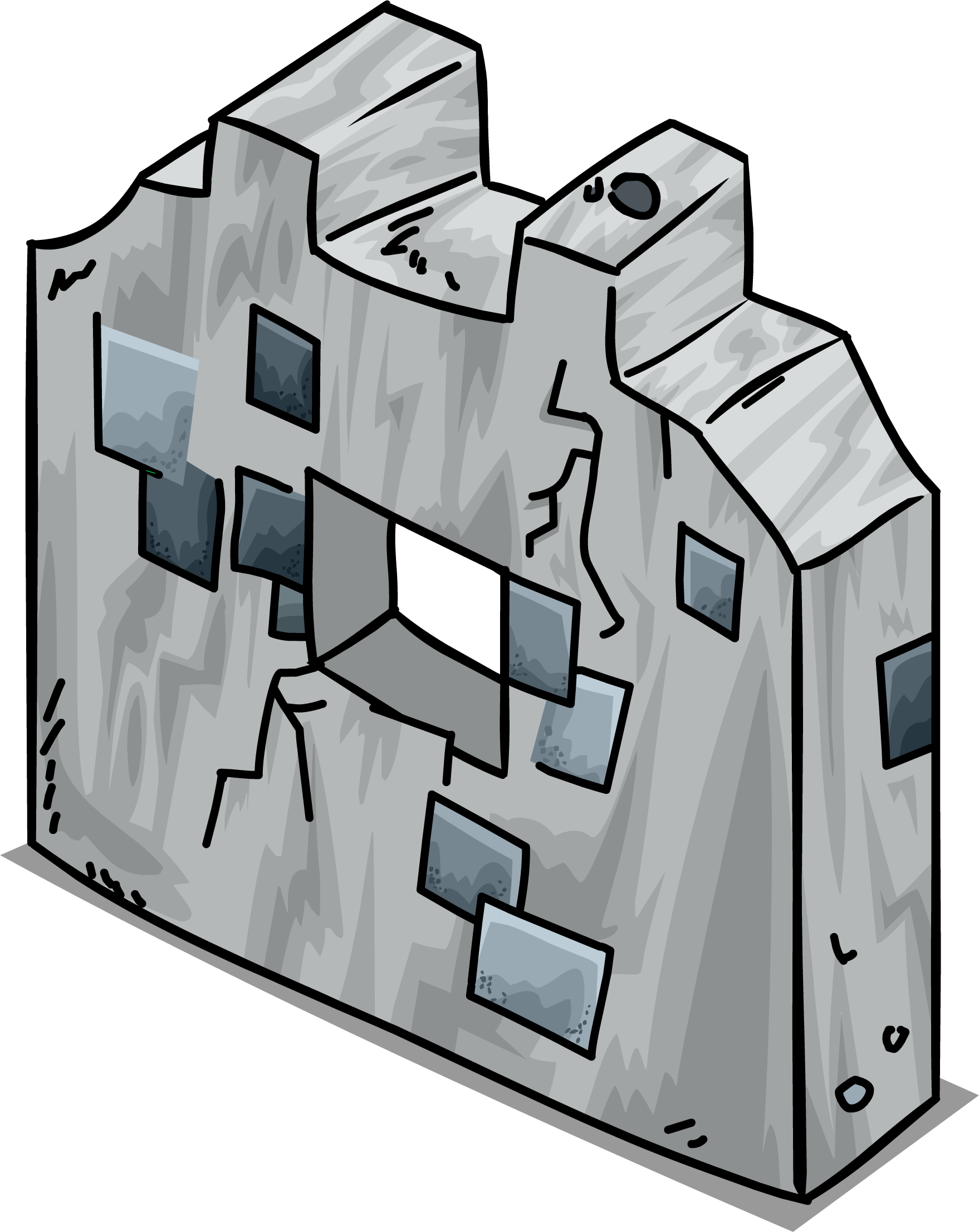 Stone Wall Ruins Sprite 002 - Wiki (1758x2213), Png Download