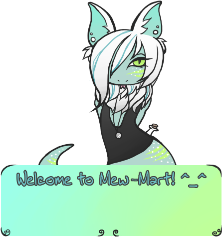 Mewmartnpc - Cartoon (450x500), Png Download