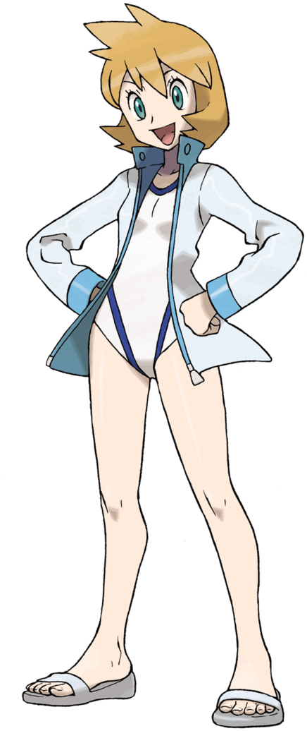 Hgss Misty - Pokemon Misty Black And White (520x1041), Png Download