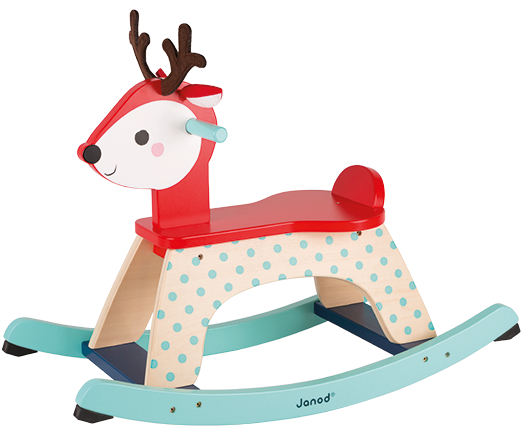 Games & Toys - Janod Baby Forest Schaukelpferd Reh Reittier (j08011) (600x500), Png Download