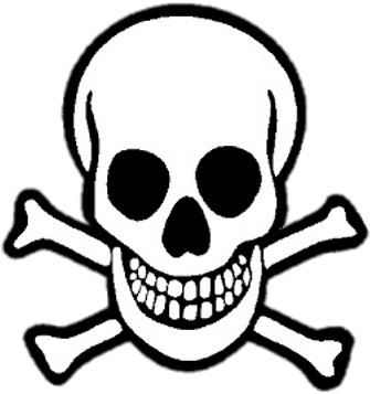 Poison Skull - Skull And Crossbones (400x400), Png Download