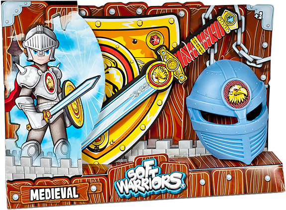 Pack Knight Sword, Shield & Helmet - Blue Rocket 21132 - Medieval Pack Mask, Sword (650x480), Png Download