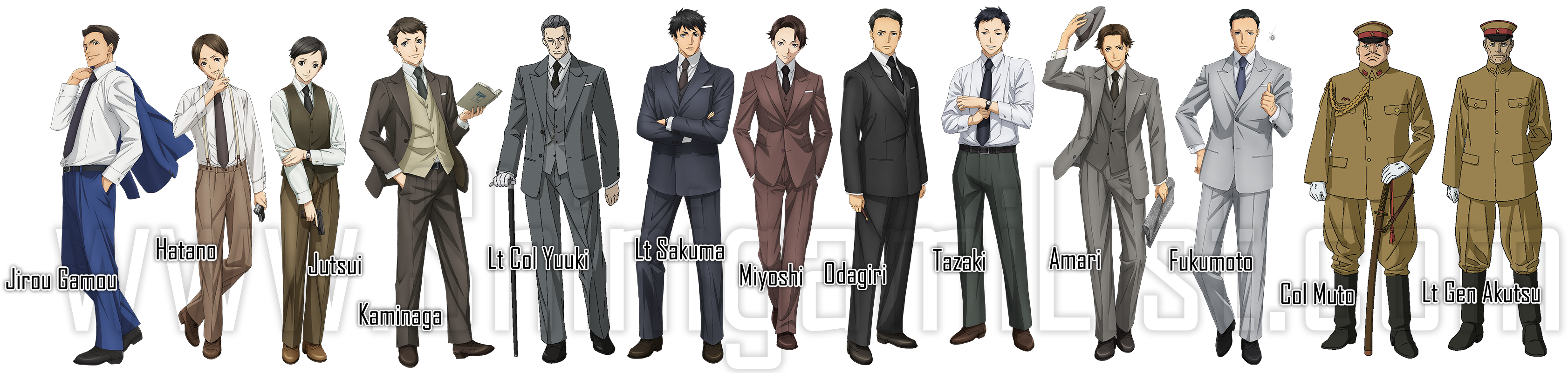 View Samegoogleiqdbsaucenao Joker Game Characters , - Joker Game Characters Names (3500x800), Png Download