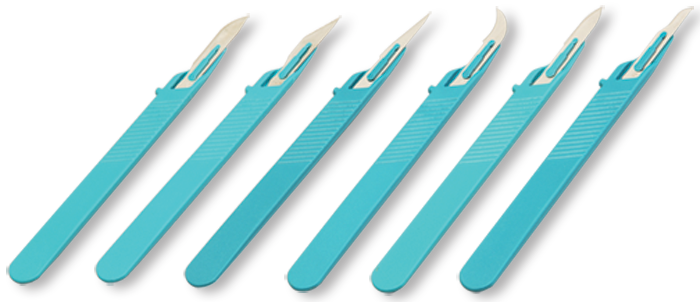 Disposable Scalpel - Disposable Scalpel Blades (700x302), Png Download