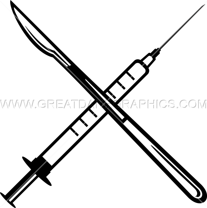Scalpel & Needle - Clip Art (825x832), Png Download